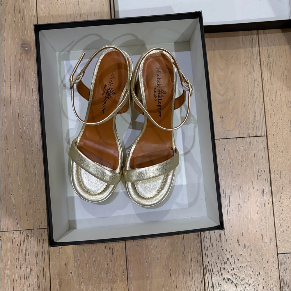 Gina Gold Platform Sandals